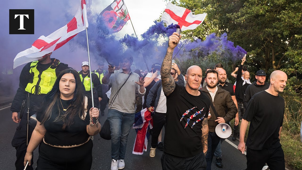 Violence Erupts As Anti-Migrant Protestors March In Epping