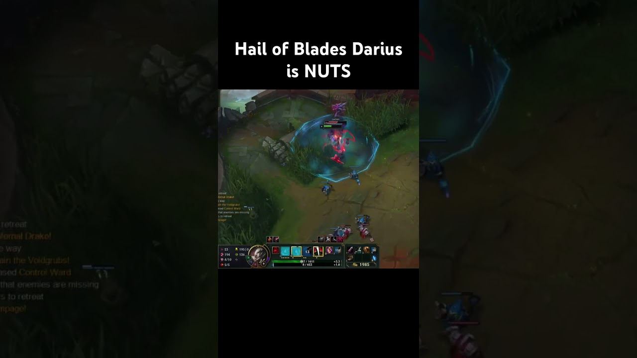 Hail of Blades Darius is NUTS #leagueoflegends #gaming #riotgames #league #foryou #fyp #darius