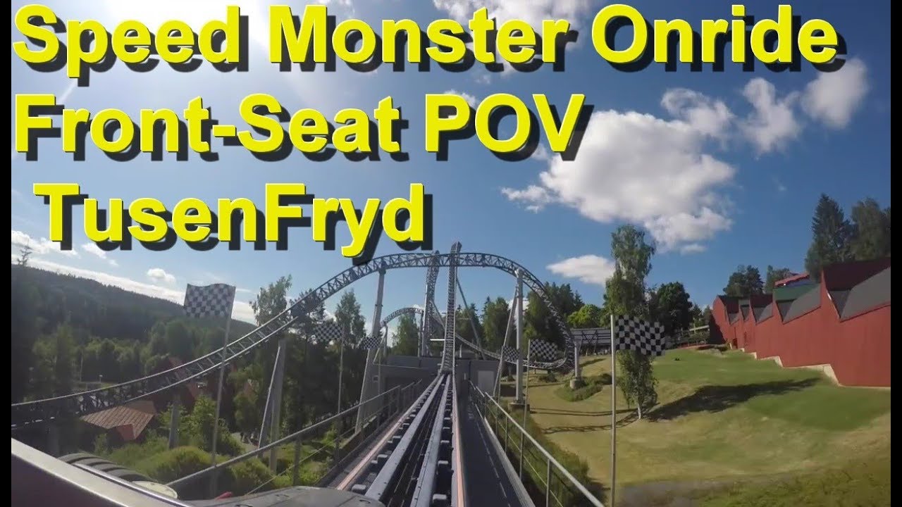 Speed Monster onride - POV &ndash; Tusenfryd Speed Monster front seat on-ride HD - 1.Reihe Roller Coaster