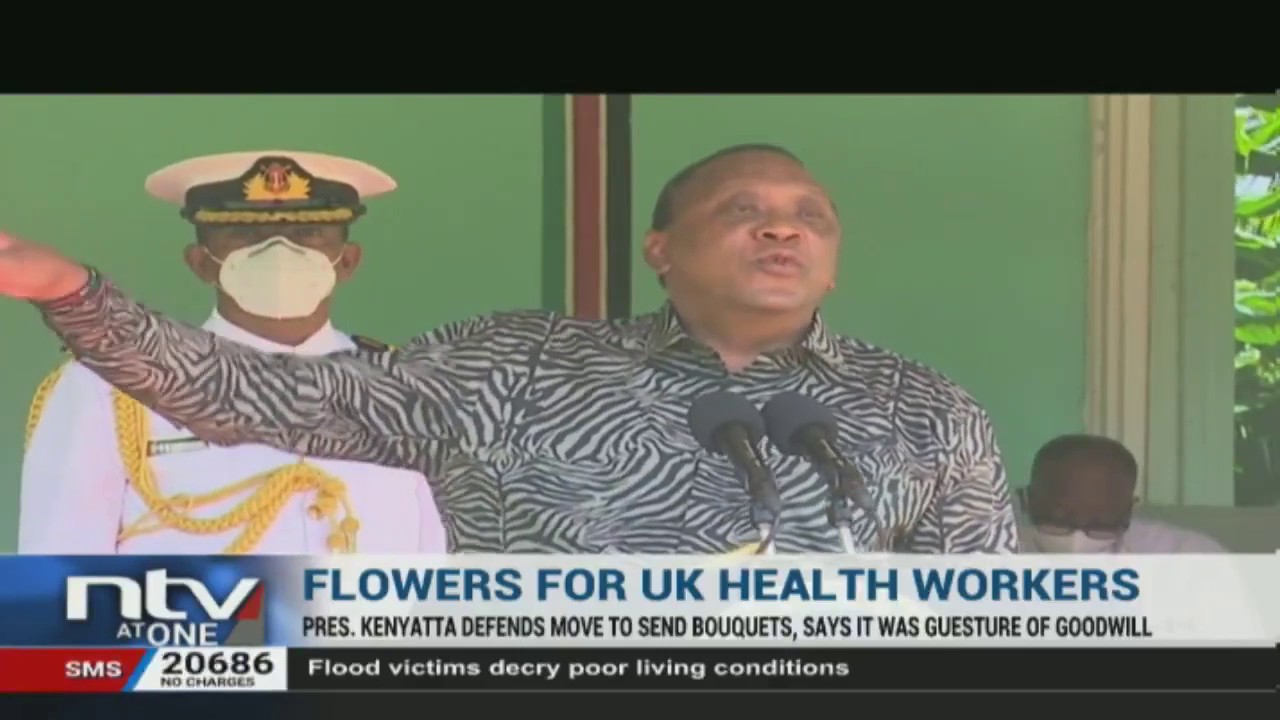 President Uhuru defends govt's move to send flowers to the UK