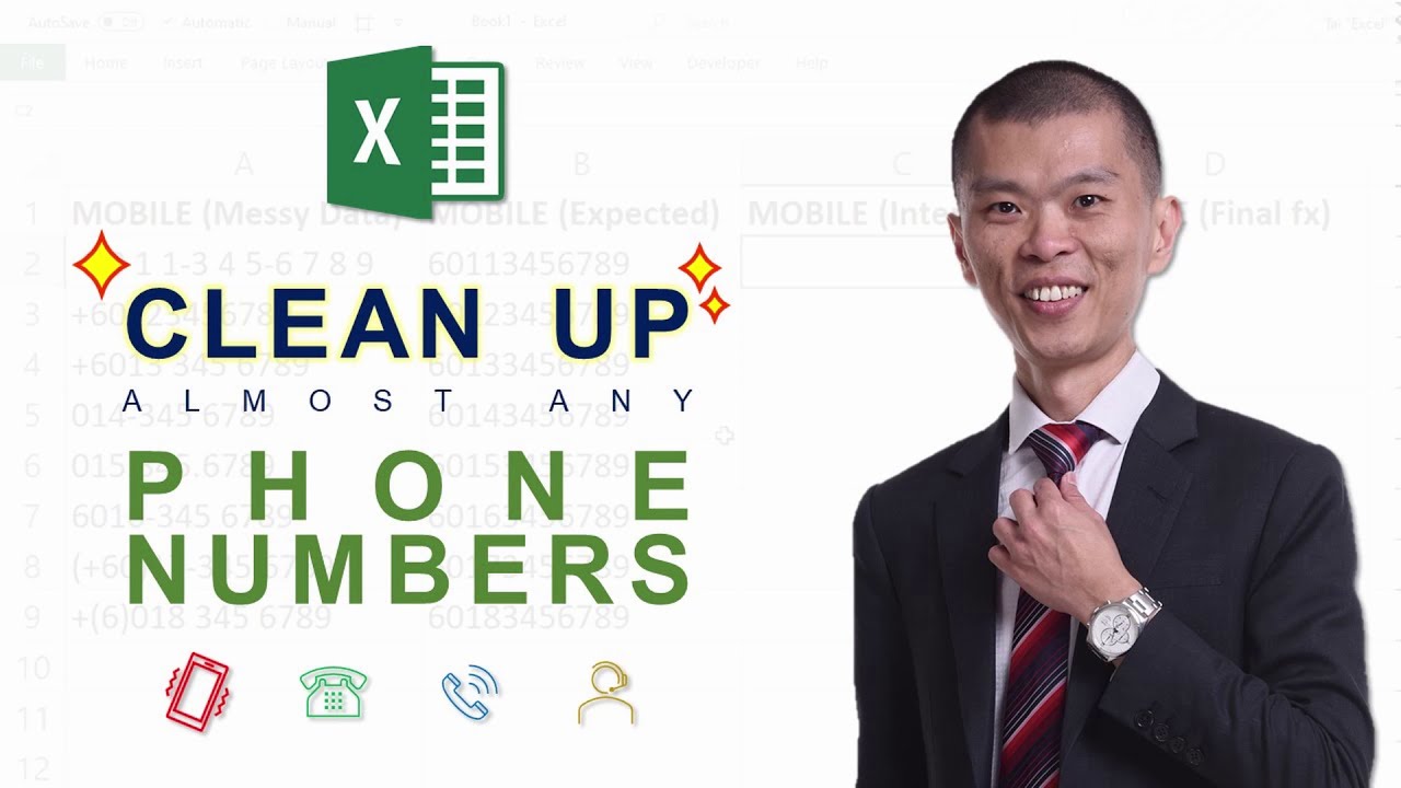 Clean Up (Almost All) Mobile Numbers | Tutorials | Excel Sifu