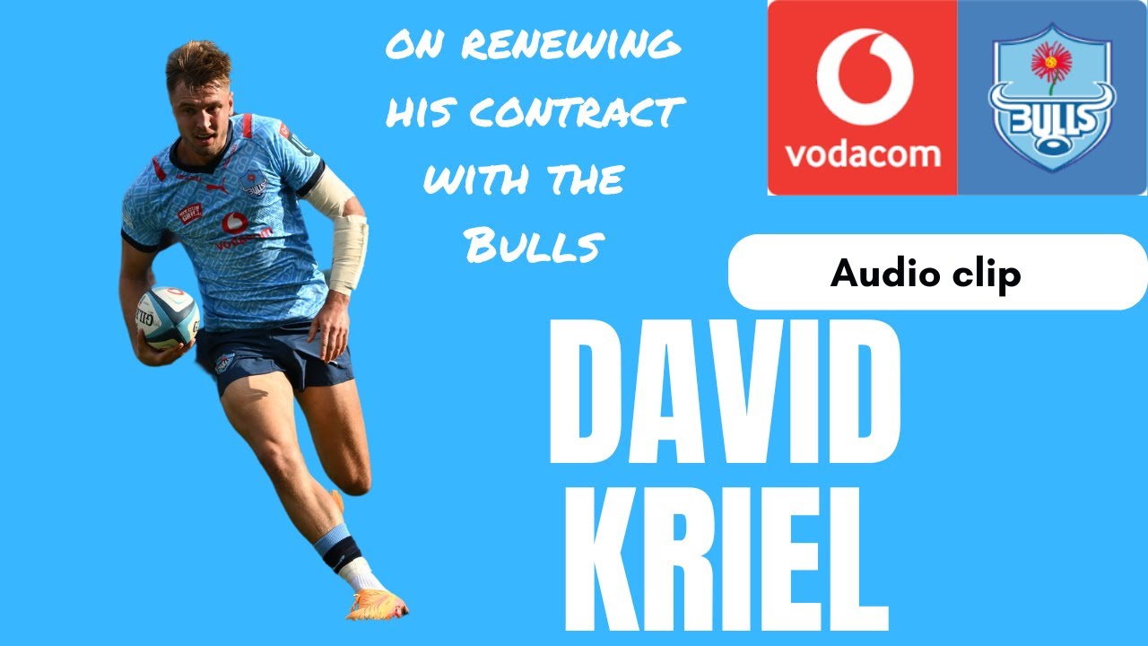 BULLS:  David Kriel on his renewal of his contract at the Bulls