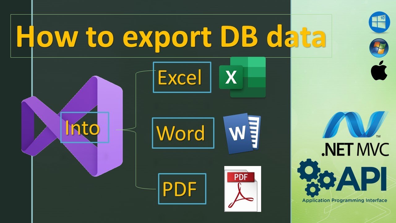 How To Export Database Data In Excel,Word,PDF File Using ASP NET MVC