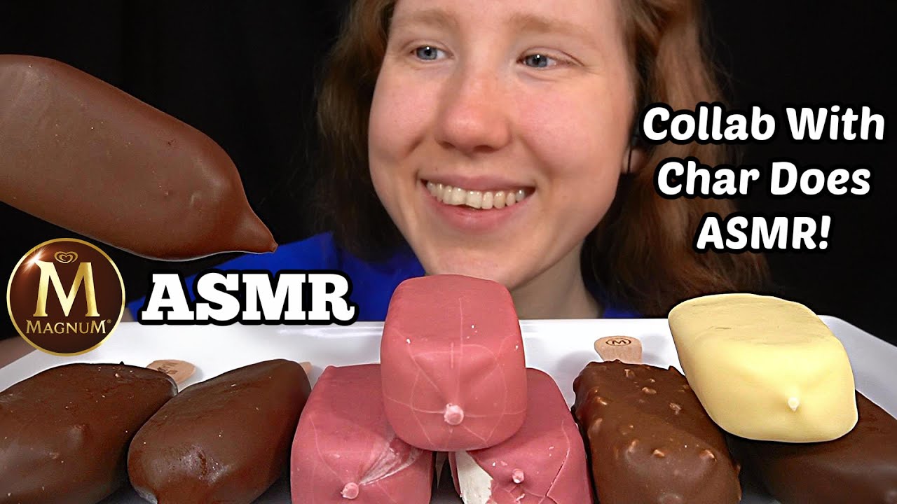 ASMR MAGNUM ICE CREAM PARTY MUKBANG (No Talking) EATING SOUNDS