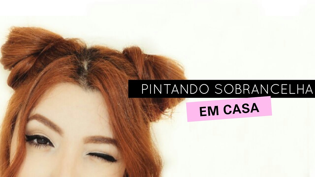 COMO PINTAR A SOBRANCELHA DE RUIVO EM CASA | Amanda Oliveiira