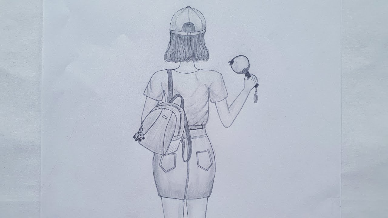 How to draw a girl with ARMY BOMB (BTS fan)