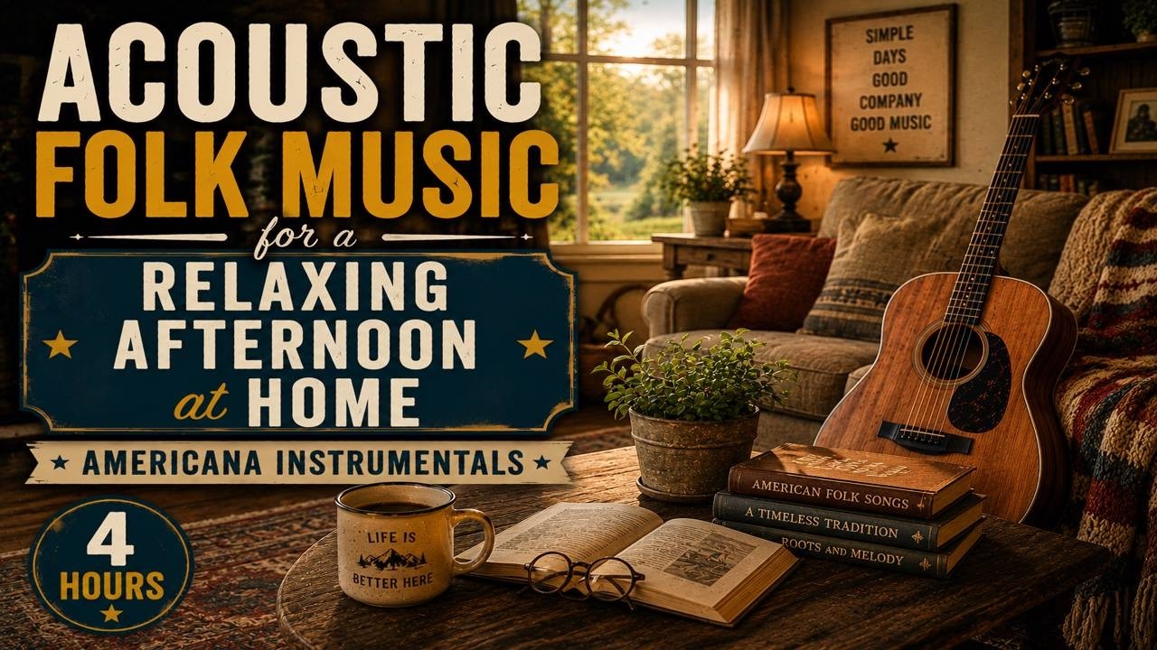 Acoustic Folk Music for a Long Afternoon at Home | Americana Instrumentals | 4 Hours