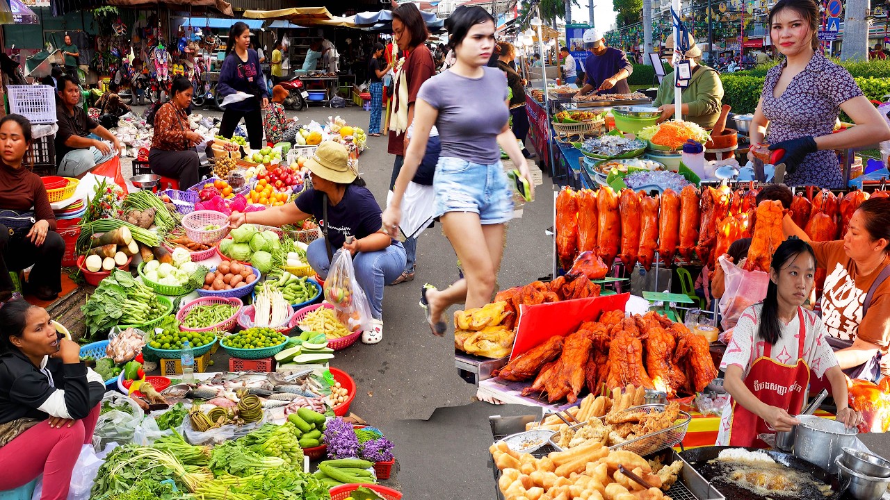 Cambodian Mixed Market Food In Phnom Penh - Popular Street Food