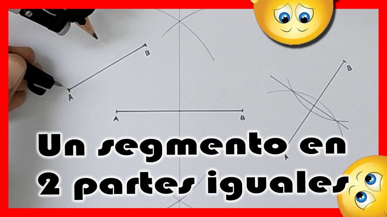 como dividir un segmento en 2 partes iguales 🙈​ La mediatriz parte una línea en dos