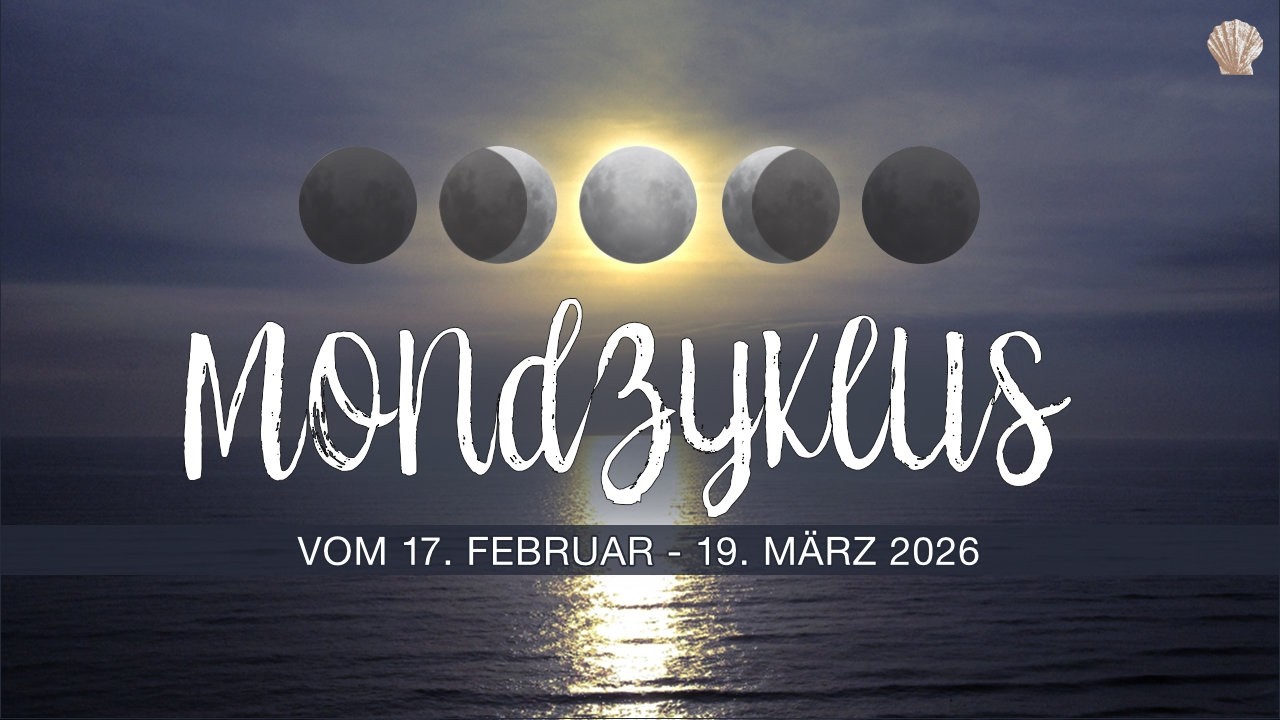 MONDZYKLUS 17. Februar - 19. März 2026 🌑🌒🌕🌘🌑