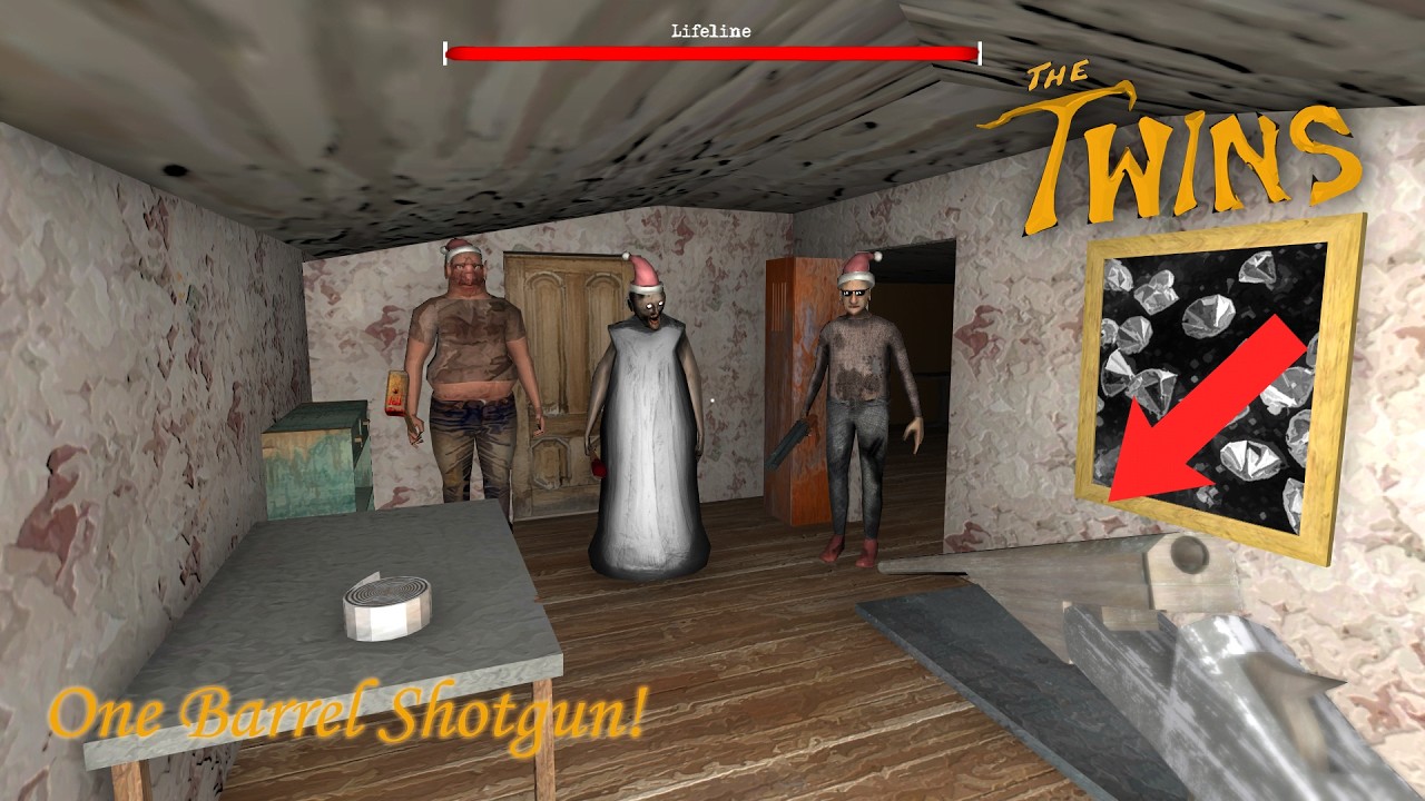 The Twins PC UPDATE: NEW One Barrel SHOTGUN From Granny Recaptured (FUNNY SHOTGUN MOMENTS)