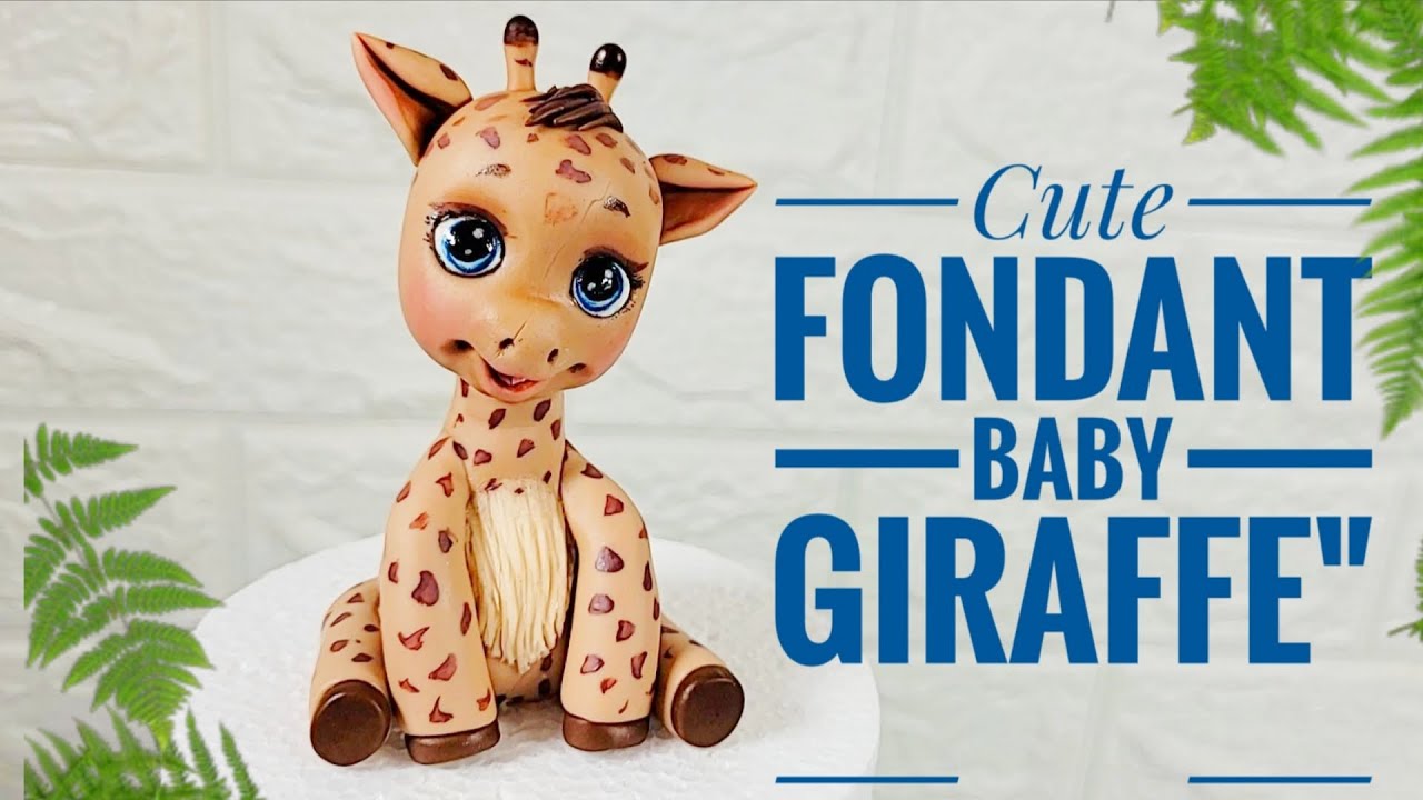 fondant giraffe cake topper tutorial:fondant giraffe cake topper::giraffe fondant topper