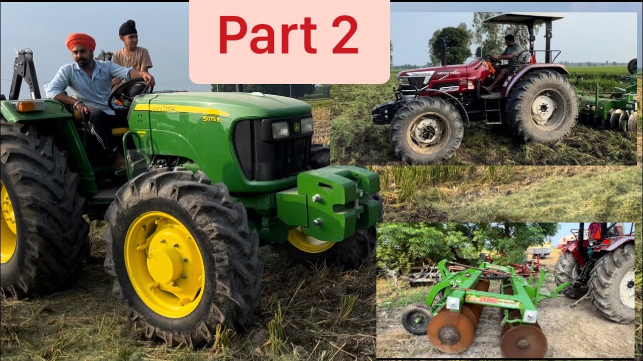 Arjun Novo 755 vs john deere 5075 harrow tochen tractor #youtubeshorts #farming #share #farmer