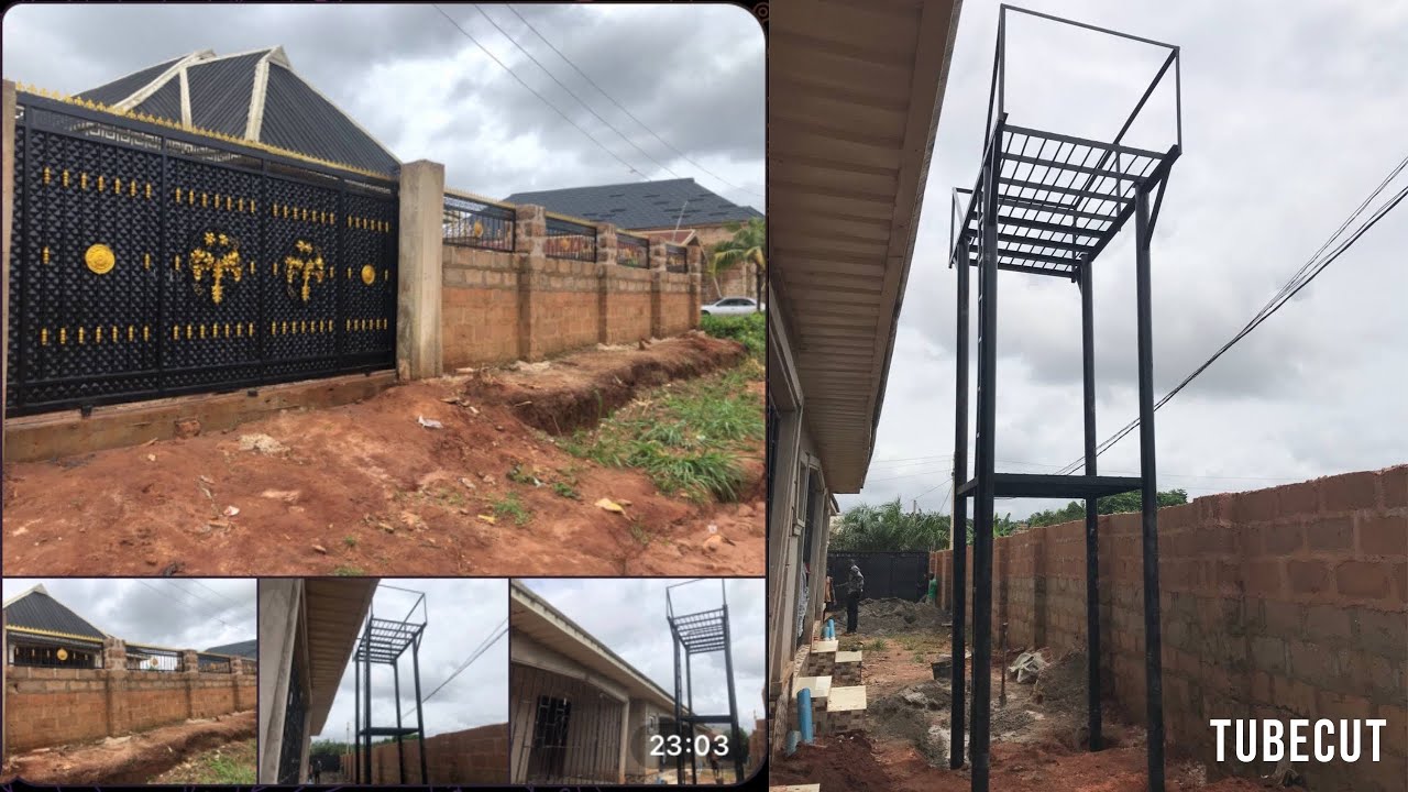 Price Of Rolling Gates, Fence Rails And Water Tanks Stands In Benin City Edo State Nigeria.