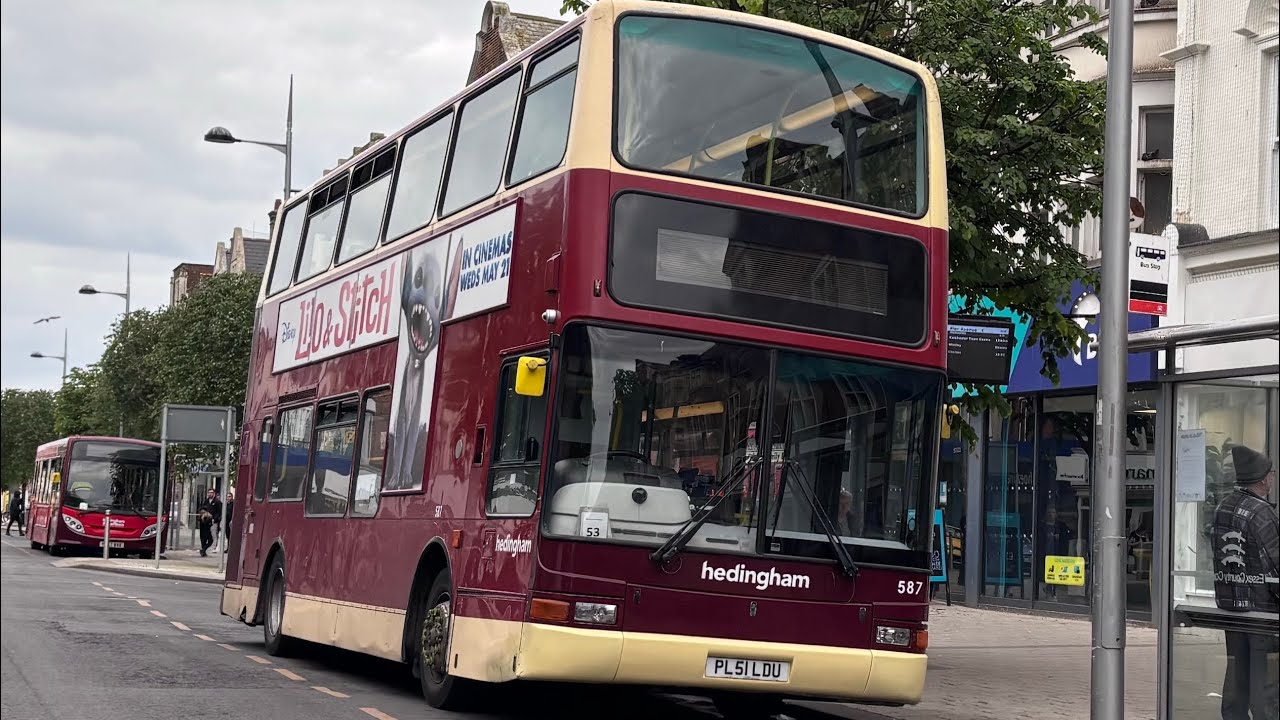 *Full Thrash!* Hedingham Transbus President Volvo B7TL 587 PL51 LDU Route 76