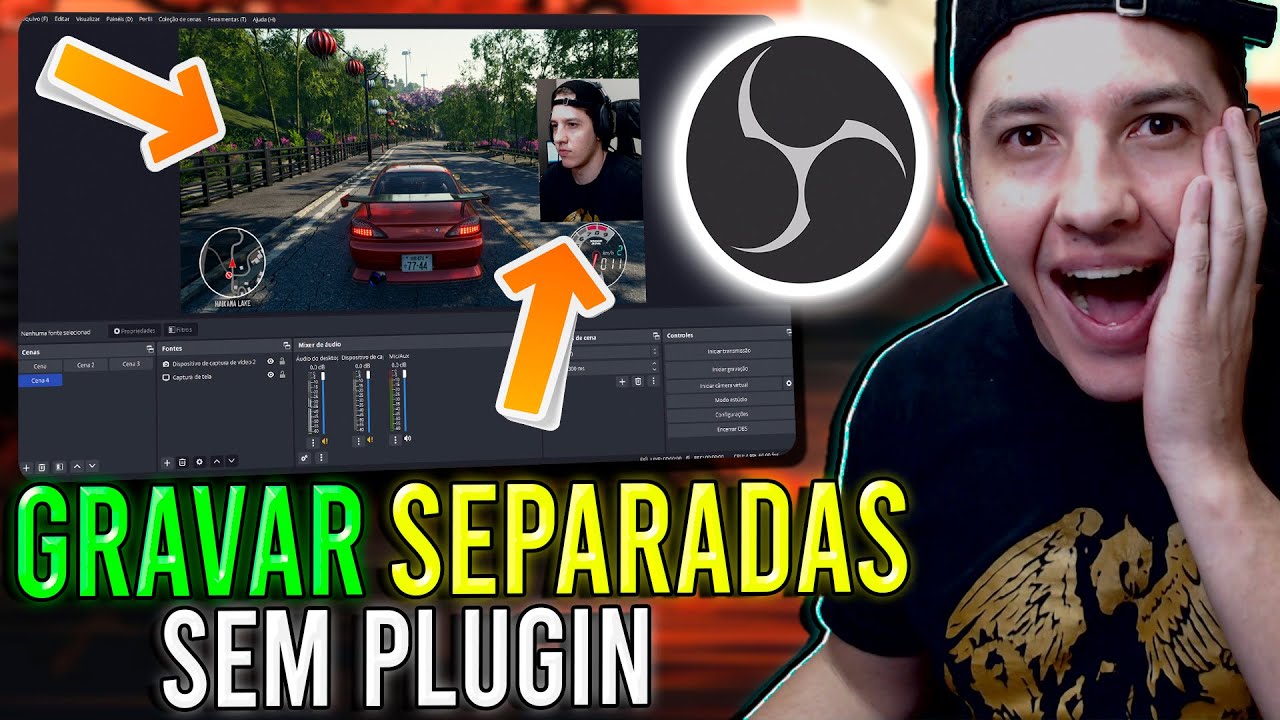 Como gravar WEBCAM e TELA SEPARADAS OBS Studio - SEM PLUGIN