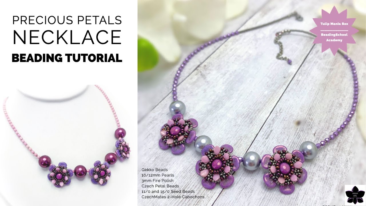 Precious Petals DIY Beaded Flower Necklace Tutorial