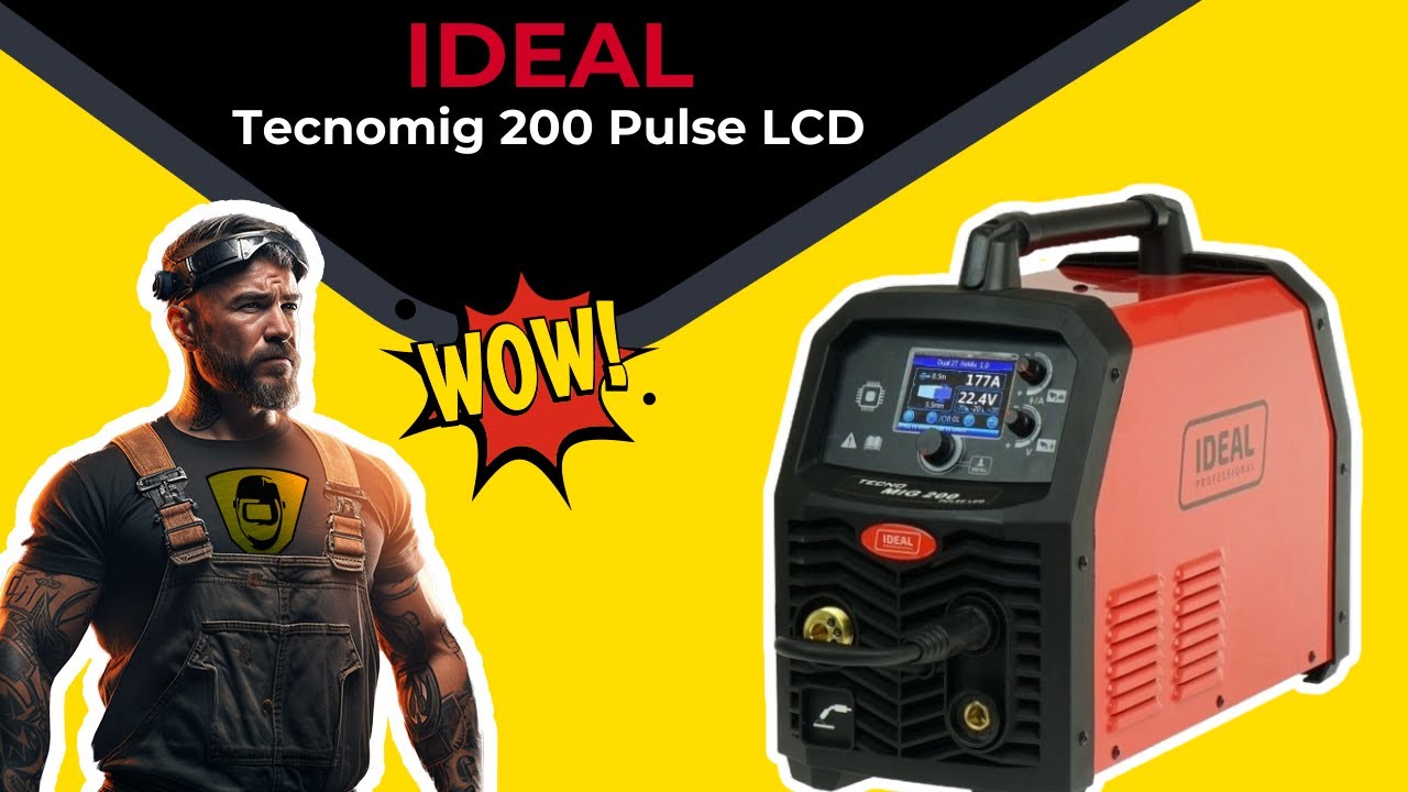 Spawarka Ideal Tecnomig 200 Pulse LCD - migomat z synergią, p&oacute;łautomat spawalniczy 200 A