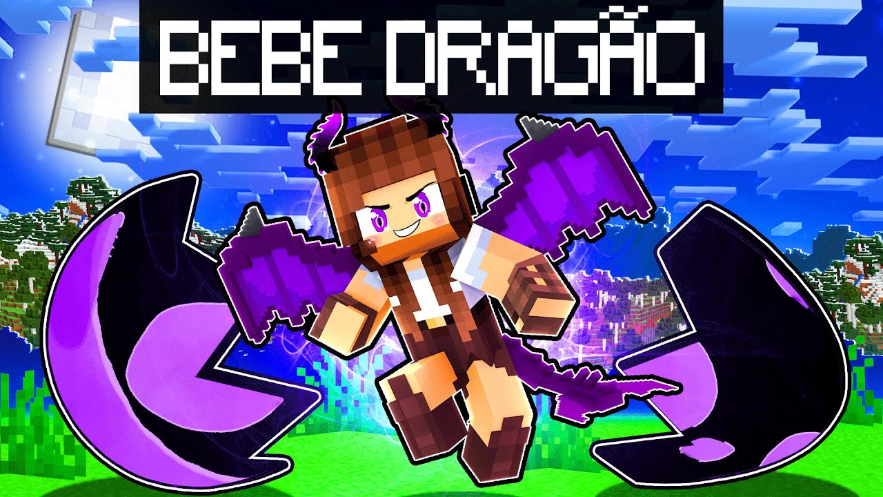 NASCI COMO UM BEBÊ DRAGÃO no Minecraft ◂Miika▸
