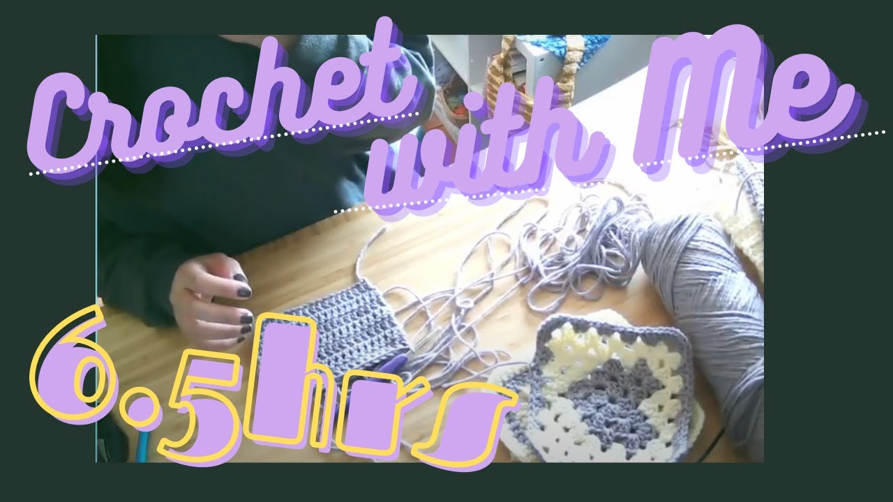 ✨ Crochet with me! Unedited Pastel Patchwork Cardigan || 6.5 Hours Real Time, LoFi, work-along ✨