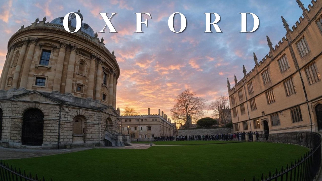 Oxford Walking Tour 4K 🇬🇧 | Oxford University, Radcliffe Camera & Christmas Market