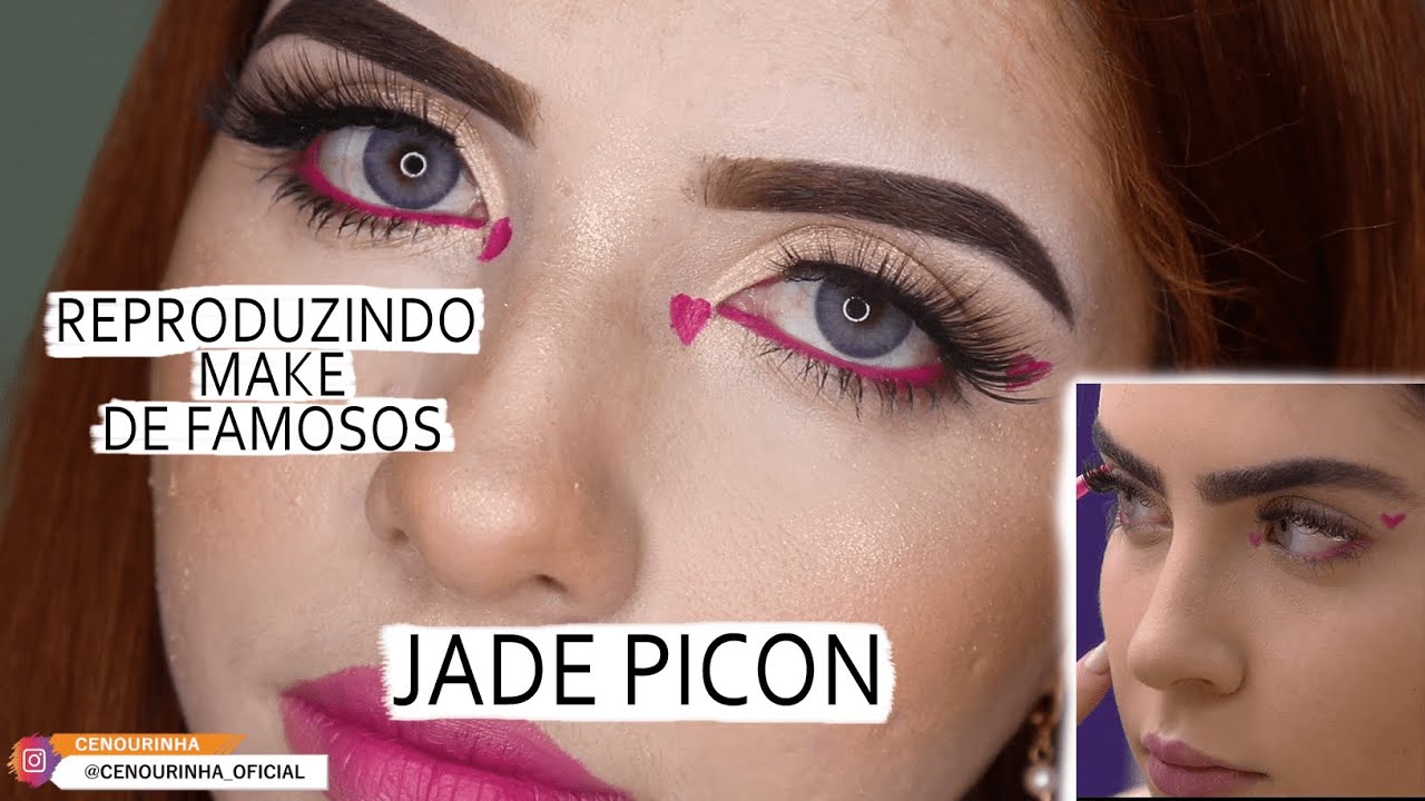 Make de coração Jade Picon