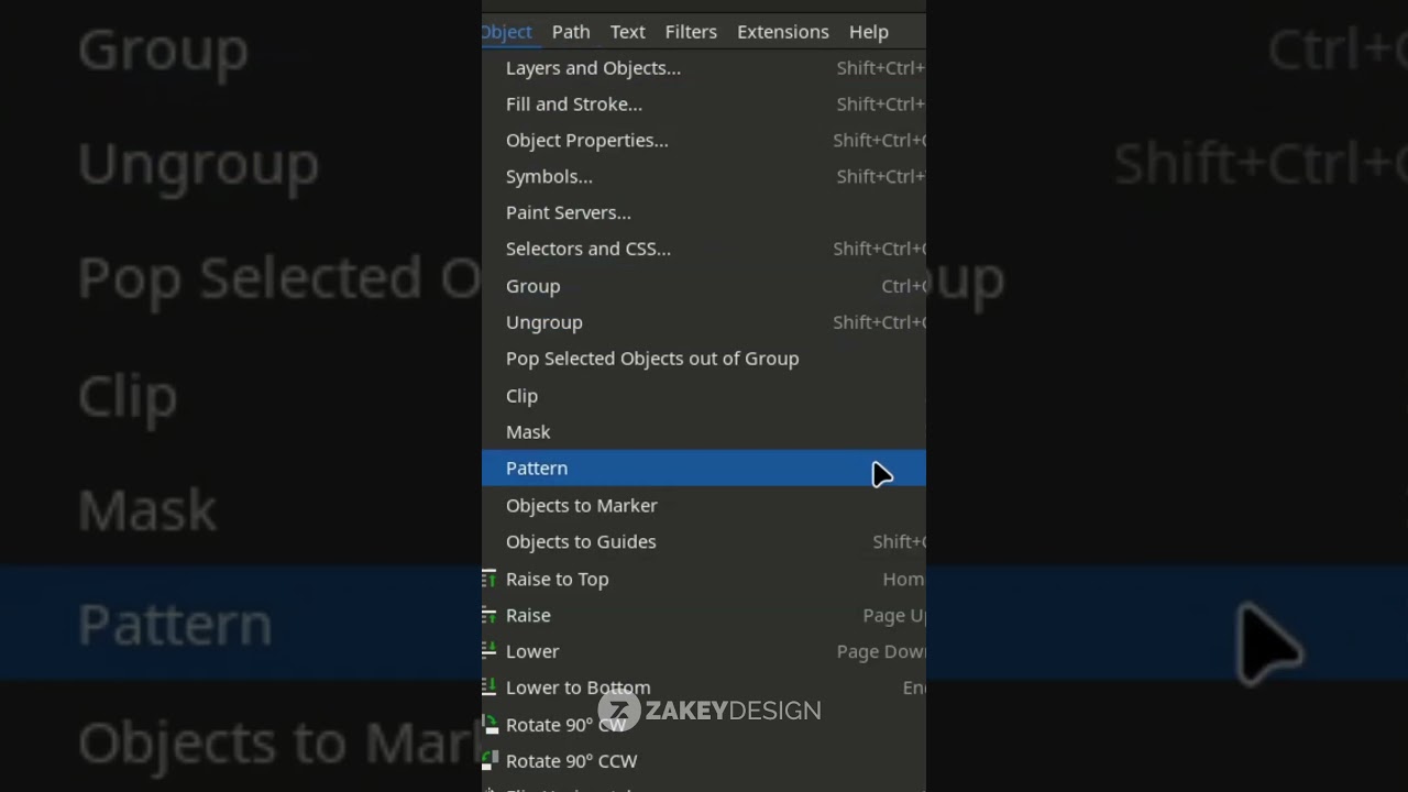 Inkscape how to Pattern Fill
