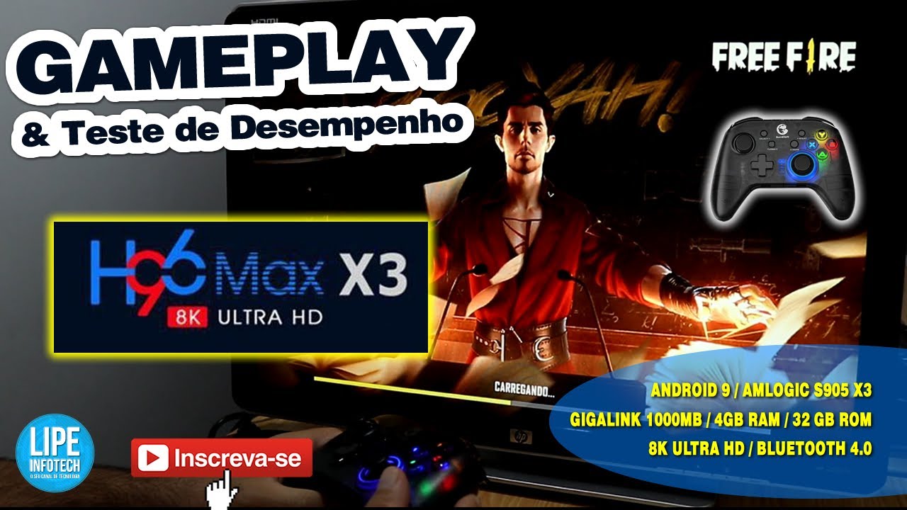 O H96 MAX X3 (Amlogic s905x3) fez bonito na demonstração de funcionamento de jogos  #Gameplay e Dica