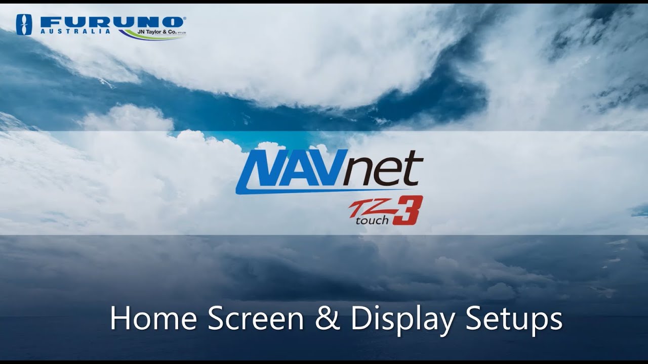 Furuno TZT3 Training Videos #1   Home Screen & Display Setups