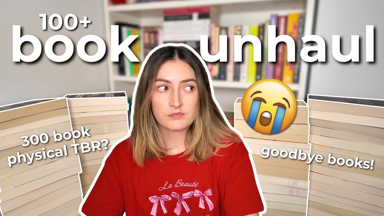 HUGE book unhaul + my entire physical TBR (300+ books?) 📚😭