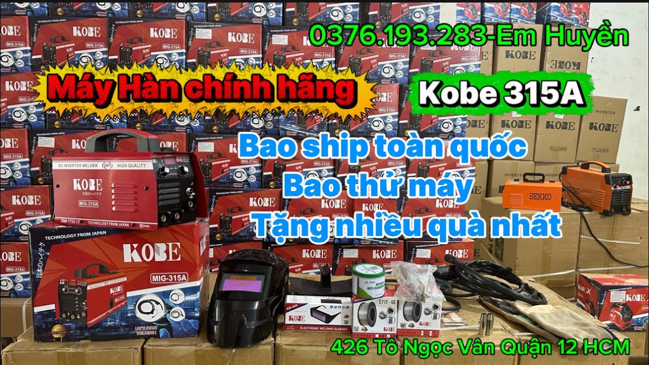 🔴Máy Hàn giá rẻ nhất thị trường/ Mig / Que KOBE 315A đa năng chuyên Hàn vật liệu mỏng #kobe #welding