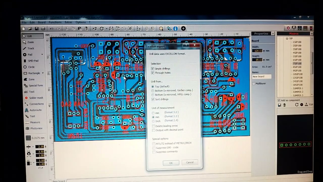 hướng dẫn cách xuất file gerber để in mạch trên phần mềm spint layout
