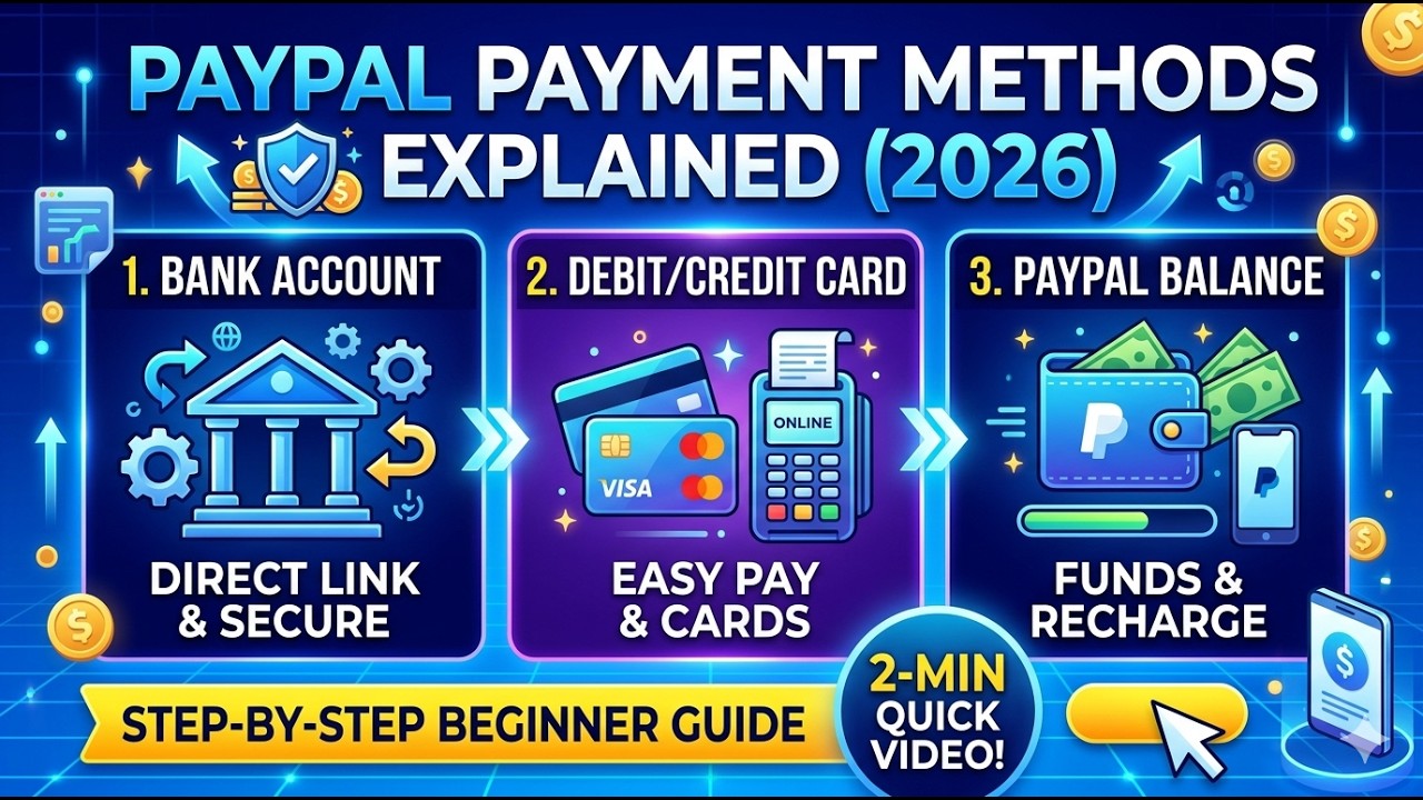 PayPal Payment Methods Explained 2026 Step by Step Beginner Guide 2 Min