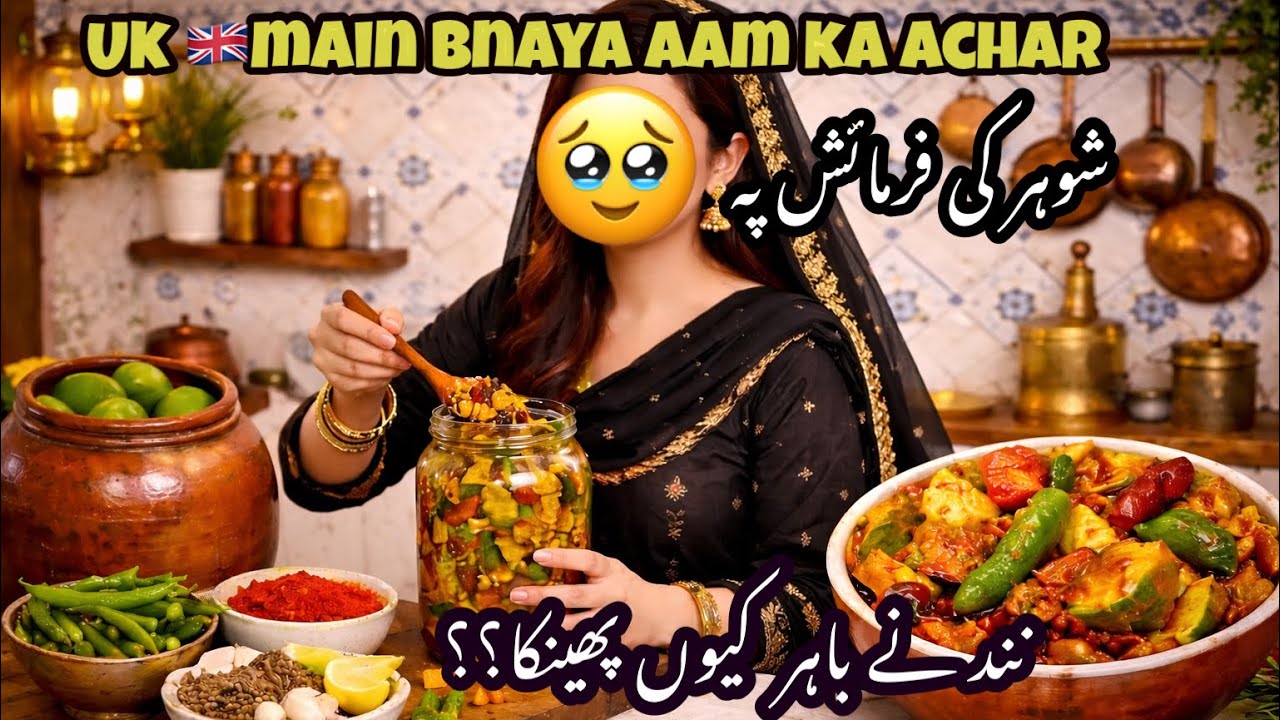 Uk 🇬🇧 main bnaya pehli bar pakistani style achar nanad nay bahir q phenka ?#achar #storytime #viral 