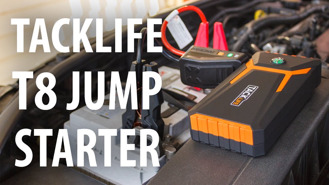 Review & use: Tacklife T8 jump starter / battery booster (500 A cranking)