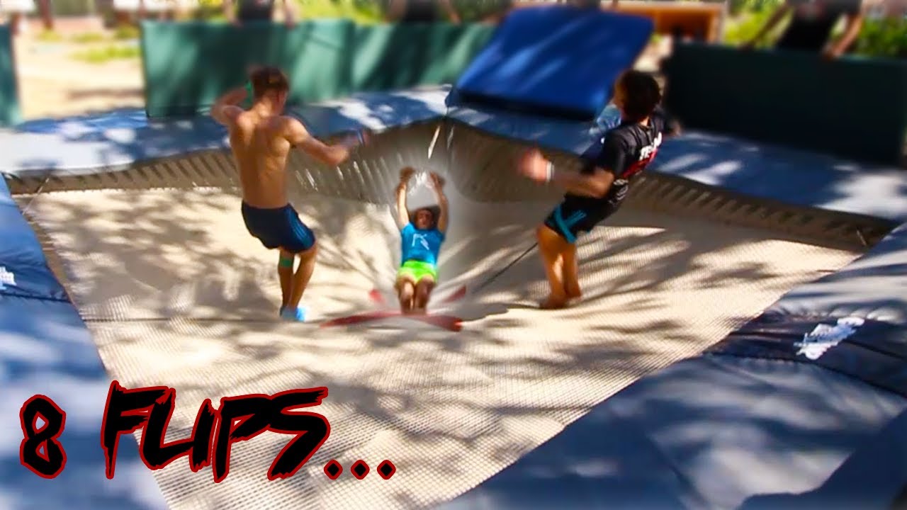 THE MOST FLIPS EVER DONE ON A TRAMPOLINE *octuple*