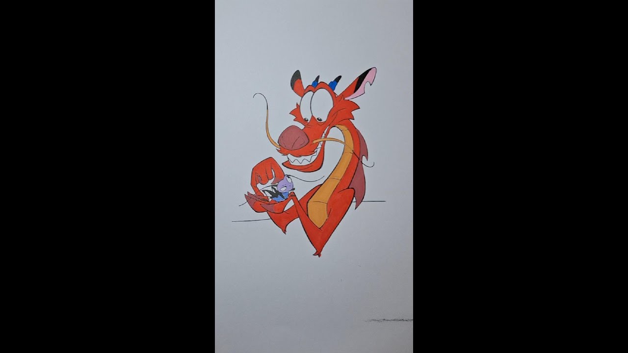 Unleashing the Dragon! Coloring Mushu and Cri Kee with Acrylic Markers! 🐉
