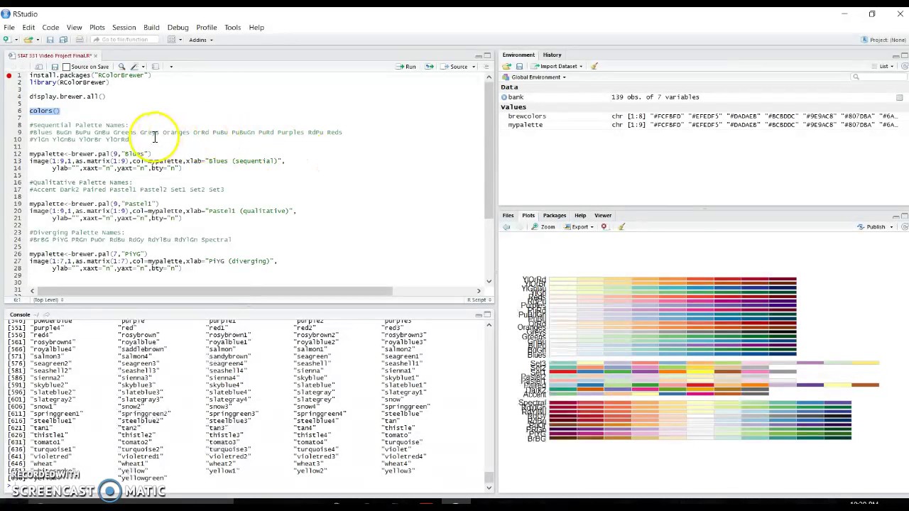 RColorBrewer Stat 331