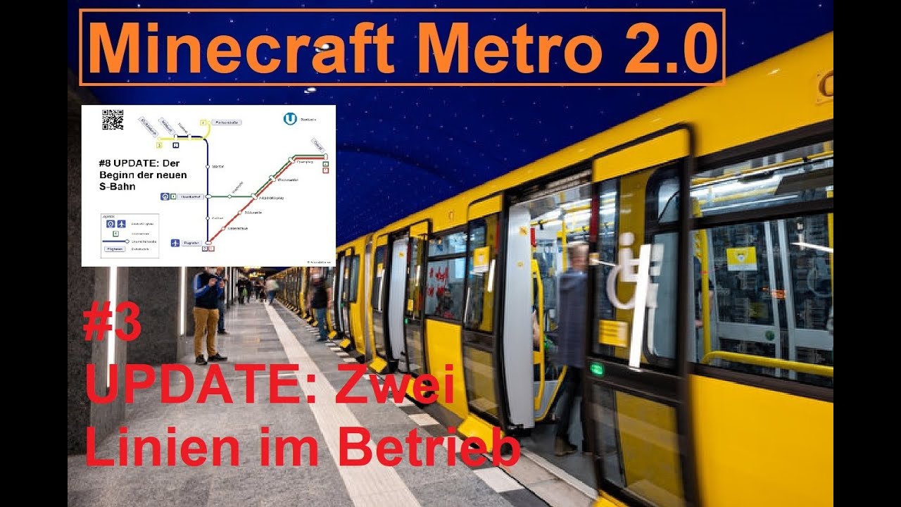 🚇🚇Minecraft Metro 2.0🚇🚇 #3 UPDATE: Zwei Linien im Betrieb