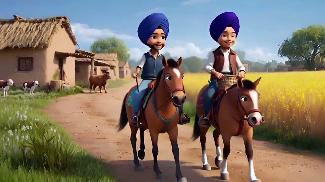 SATNAM WAHEGURU | Satnam Waheguru Meditation for Kids | Calm Sikh Cartoon Video | Relaxing Gurbani