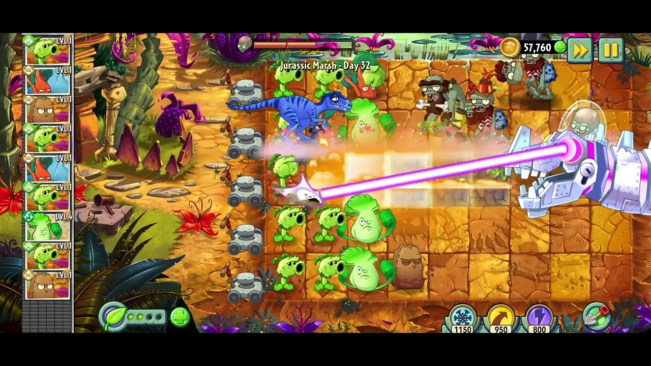 STRATEGI LAWAN BOSS ZOMBOSS JURASSIC MARSH DAY 32! 🦖🔥