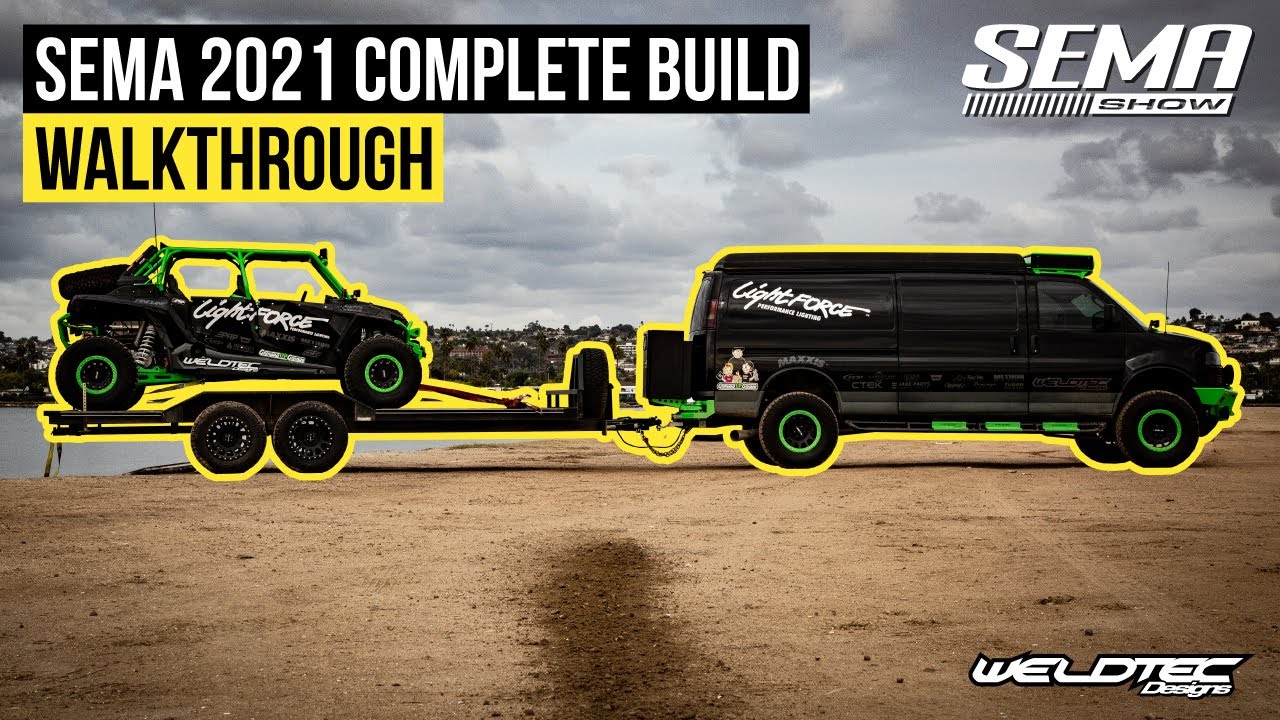 SEMA 2021 Ultimate Chevy Express 4x4 & Polaris RZR build Full Walkaround