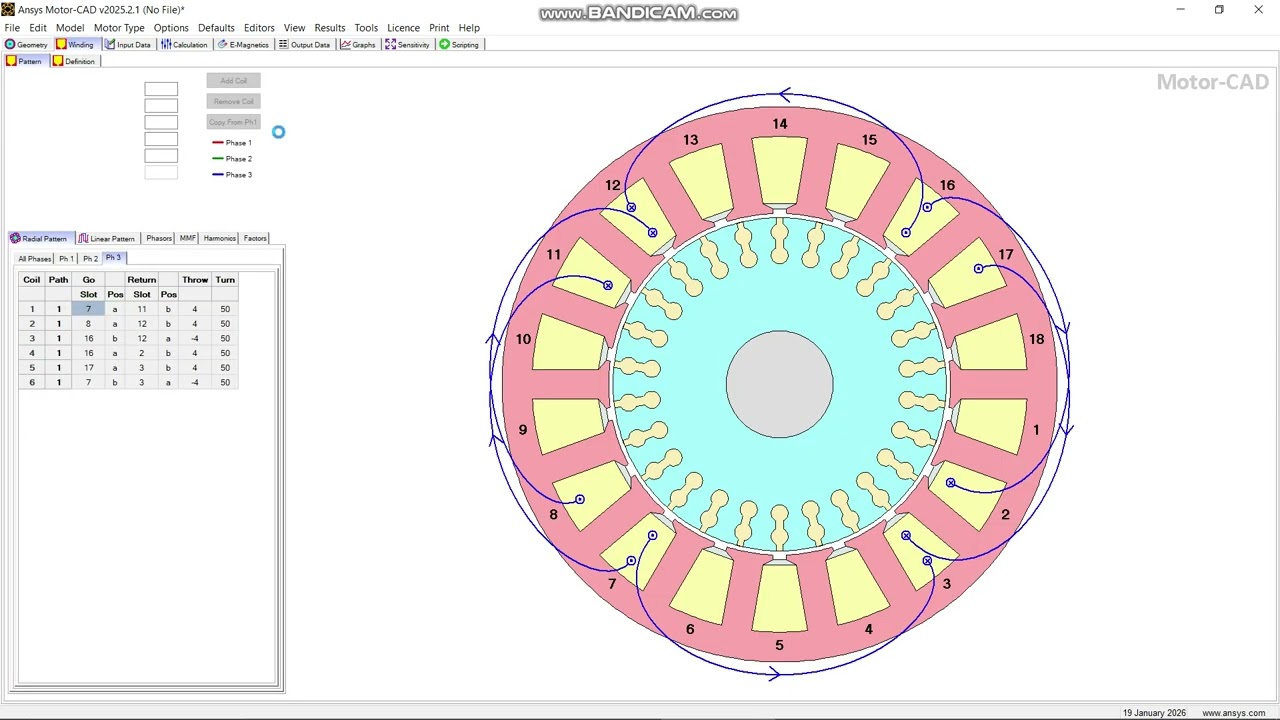 MOTOR CAD INDUCTION MECHINES dengan type stator parallel Tooth dan typr rotor Bottom Bar Round