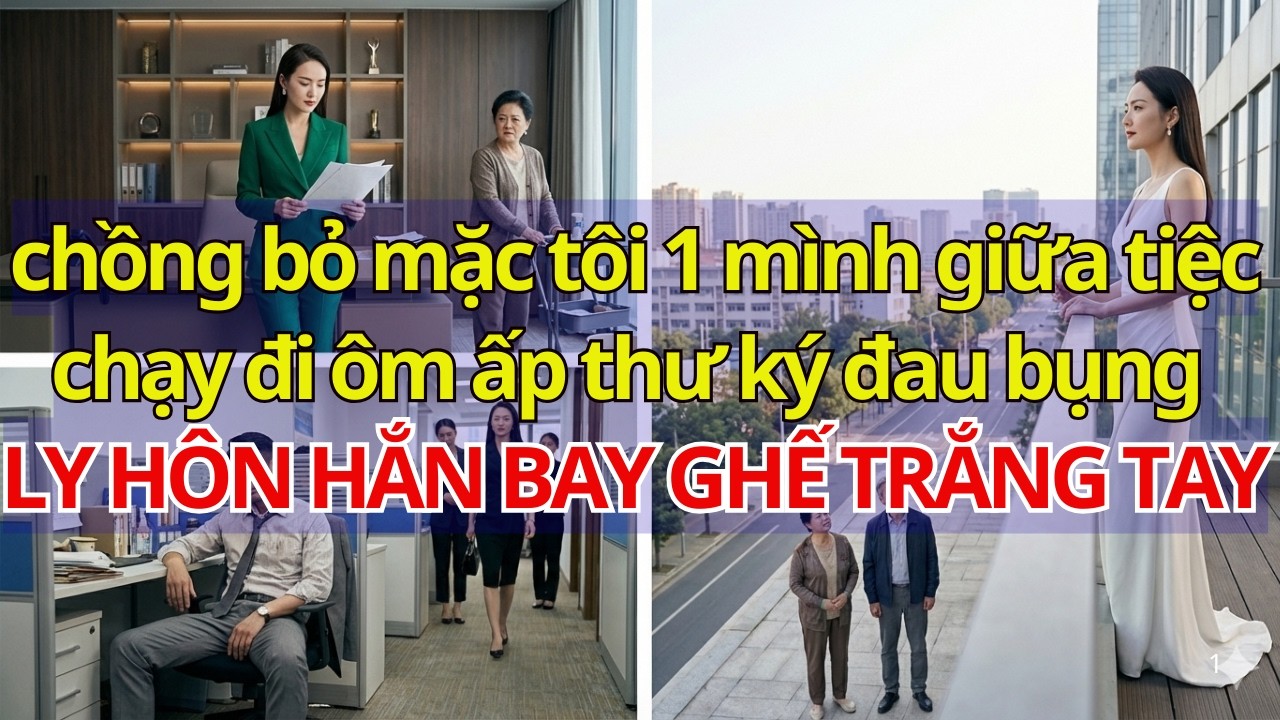 chồng b.ỏ mặc tôi 1 mình giữa tiệc chạy đi ô.m ấ.p thư ký đ.au bụng TÔI LY HÔN HẮN BAY GHẾ TRẮNG TAY