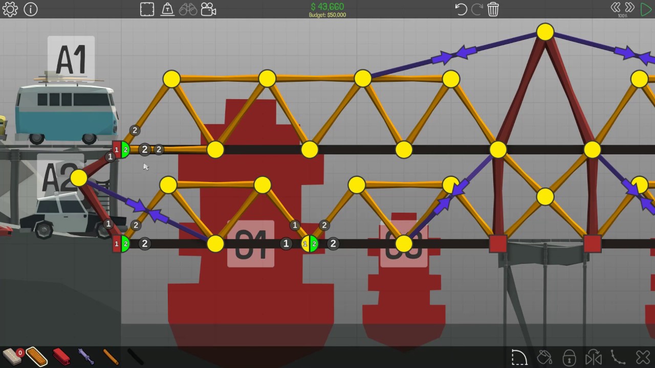 Poly Bridge 6-8 Drawn In