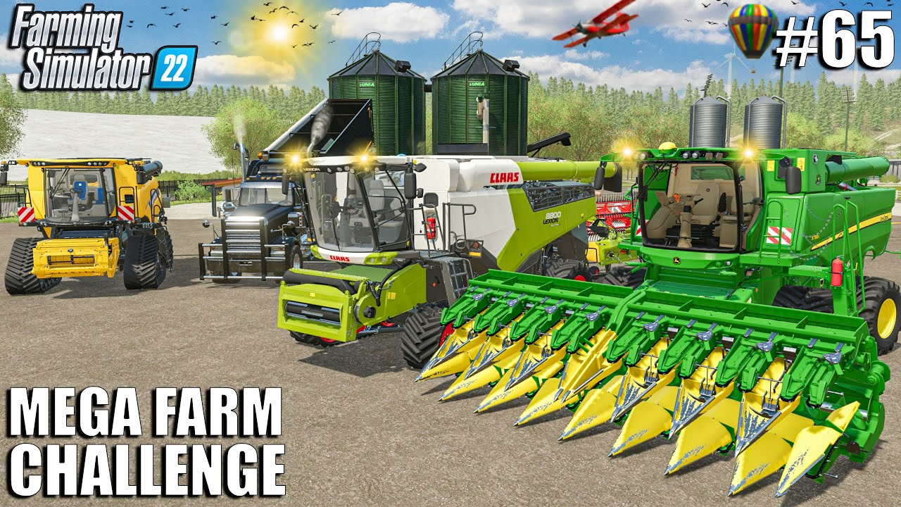 HARVESTING & Turning 500 TONS of CROPS into PIG FOOD | MEGA FARM Ep.65 | Farming Simulator 22