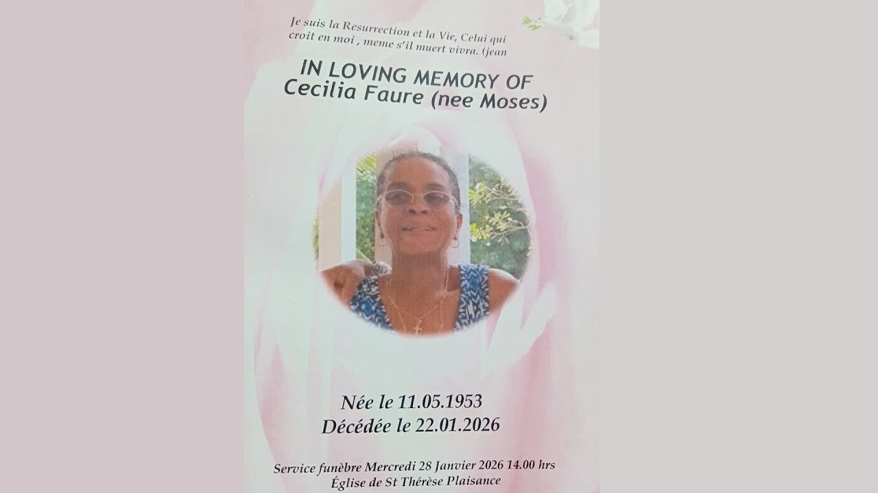 Crémation de Cecile Faure (née Moses)
