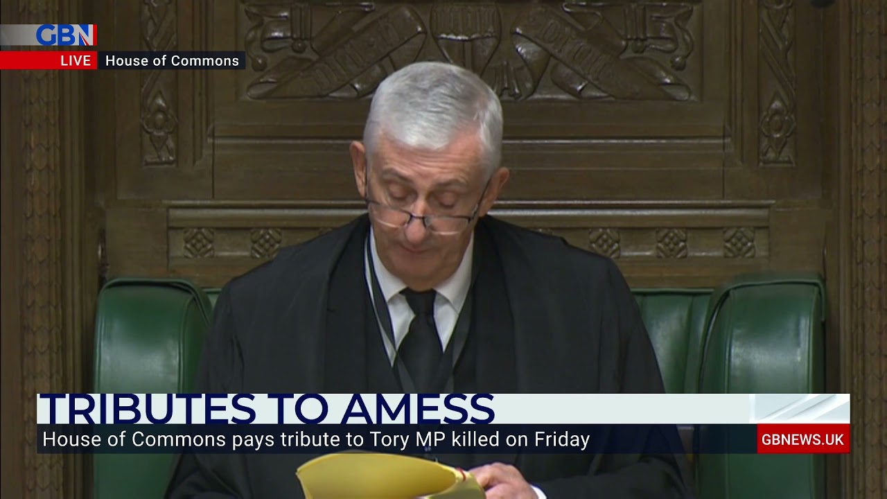 Sir Lindsay Hoyle, Speaker of the House of Commons, leads the tributes to Sir David Amess MP