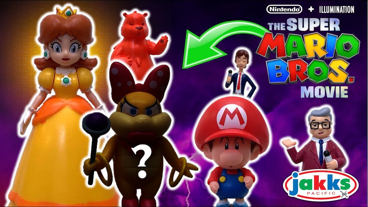 SUPER MARIO BROS - Figuras de DAISY, Baby Mario & Wendy | Colección Jakks Pacific - TOY SHOTS