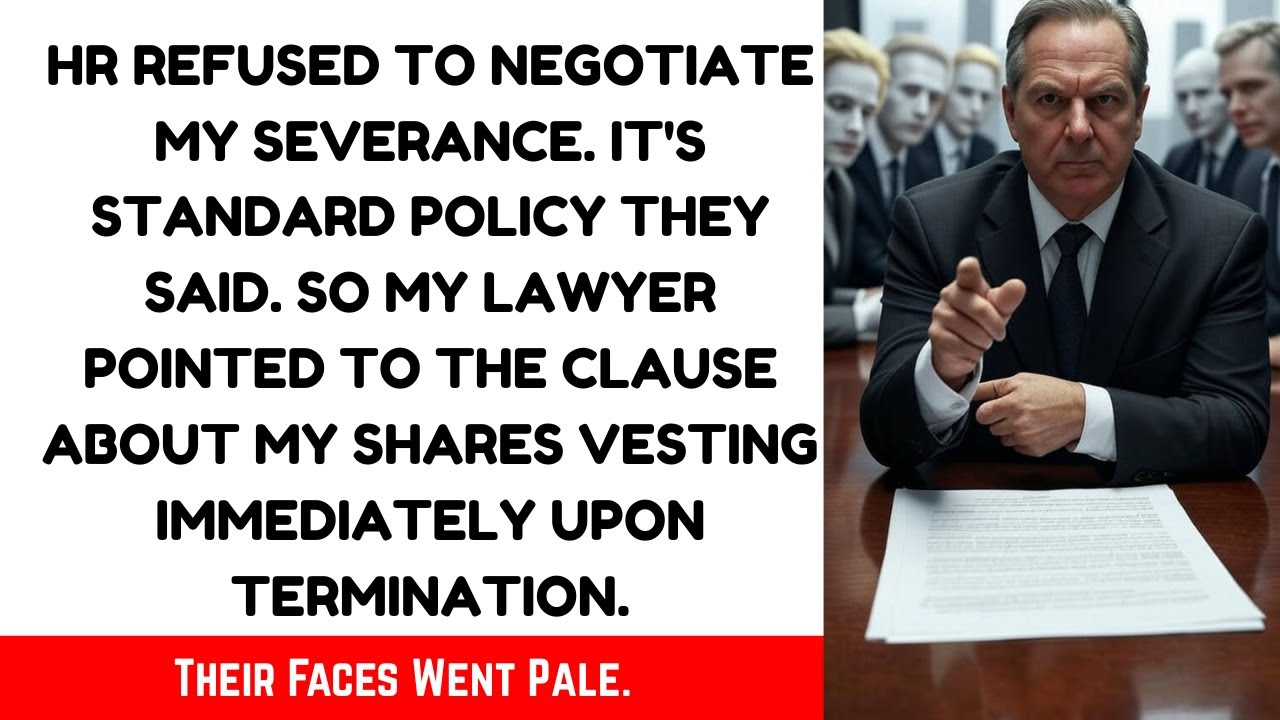 Hr Refused To Negotiate My Severance. It's Standard Policy They Said. So My Lawyer Pointed To The...